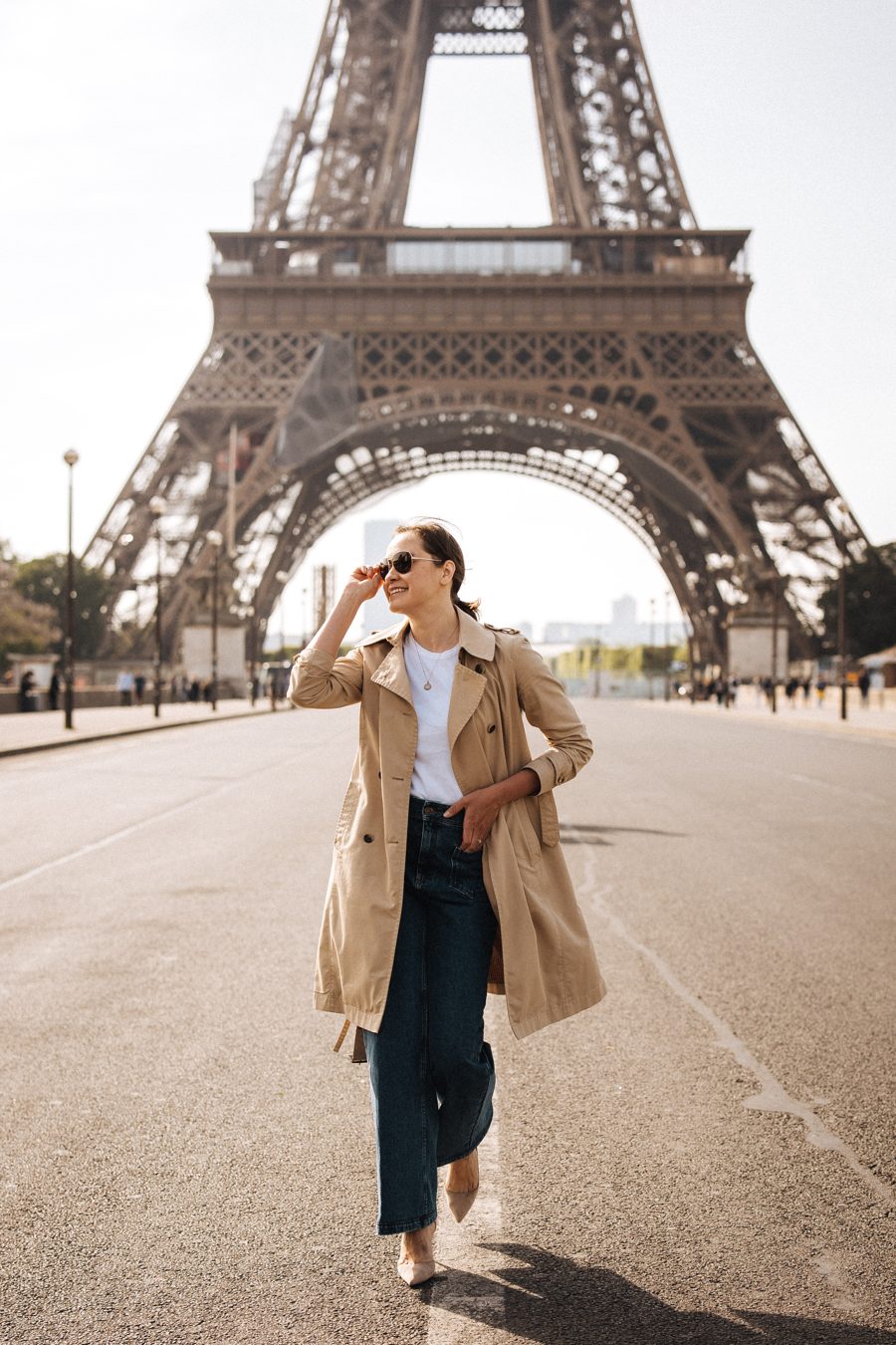 Aliya in front of the Eiffel Tower